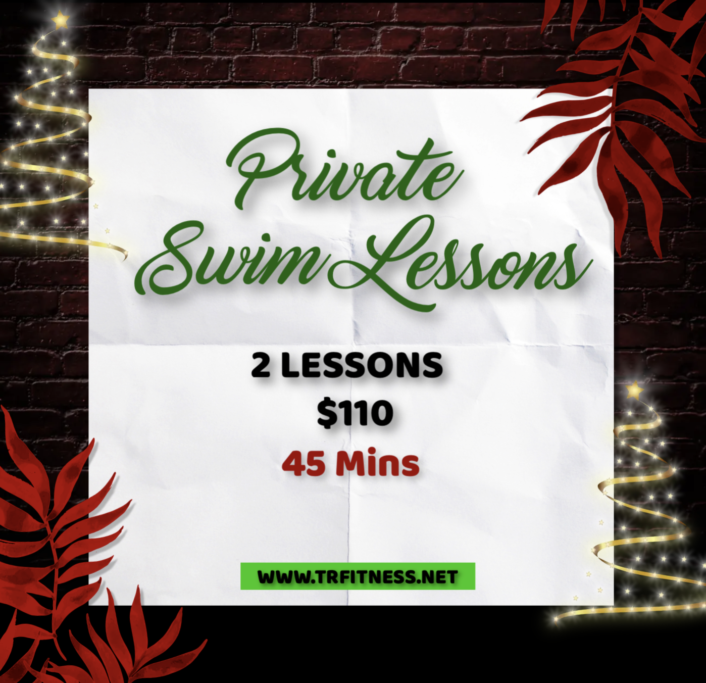 CHRISTMAS IN JULY - PRIVATE SWIM